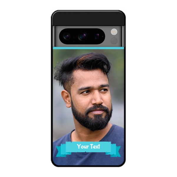 Google Pixel 8 Pro 5G Custom Glass Phone Case - Blue Color Design