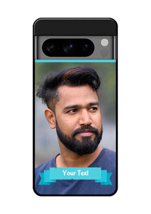 Google Pixel 8 Pro 5G Custom Glass Phone Case - Blue Color Design