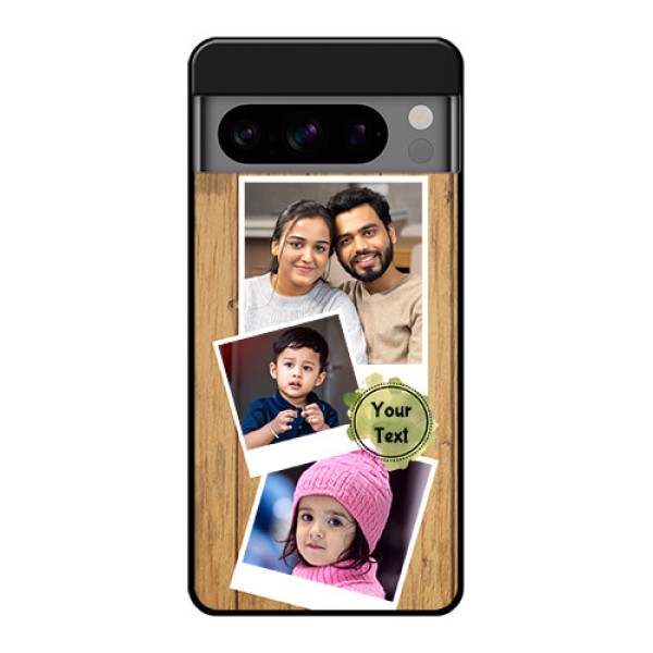Google Pixel 8 Pro 5G Custom Glass Phone Case - Wooden Texture Design