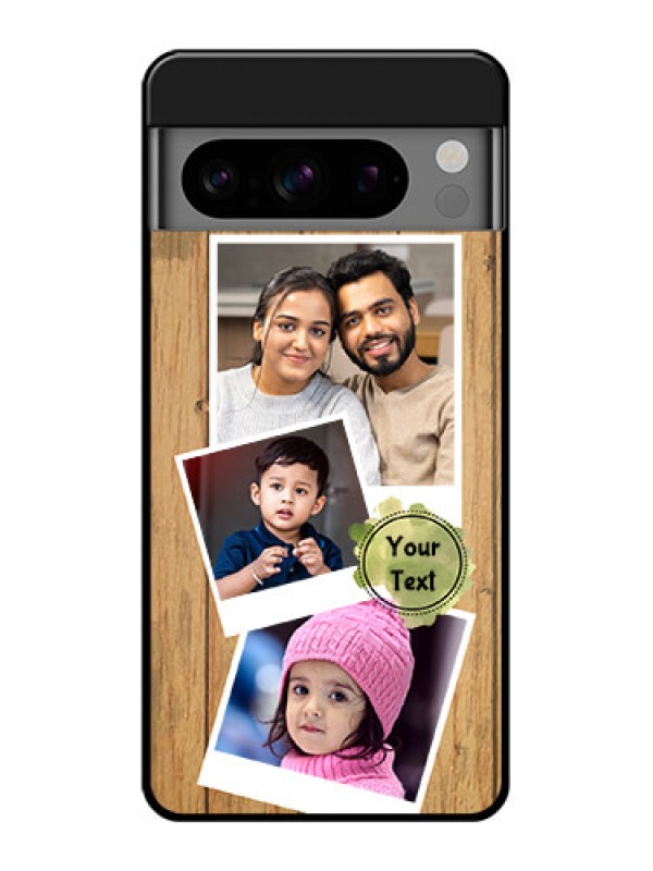 Custom Google Pixel 8 Pro 5G Custom Glass Phone Case - Wooden Texture Design