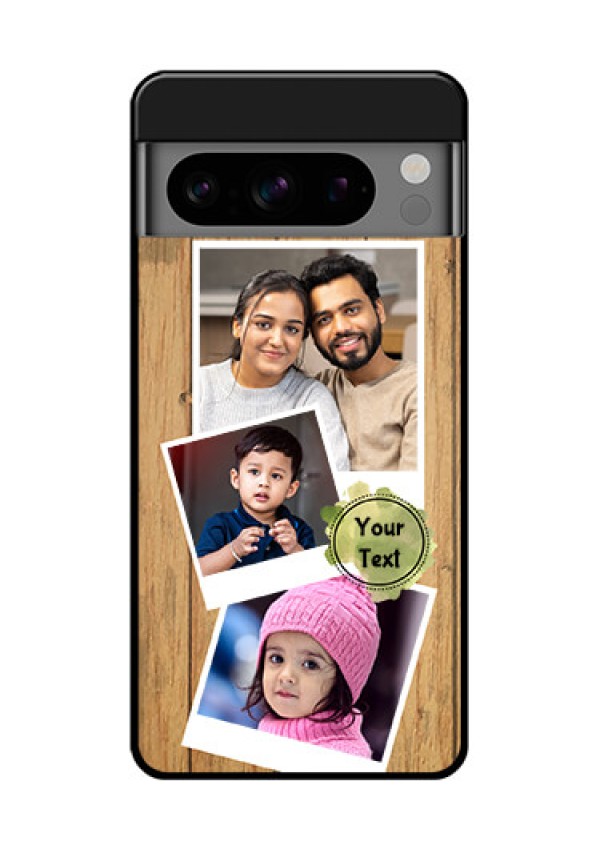 Google Pixel 8 Pro 5G Custom Glass Phone Case - Wooden Texture Design