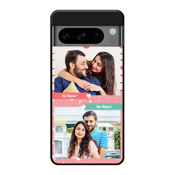 Google Pixel 8 Pro 5G Custom Glass Phone Case - Photo With Heart Design
