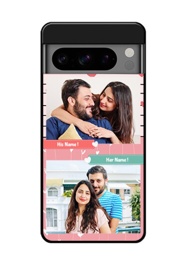 Google Pixel 8 Pro 5G Custom Glass Phone Case - Photo With Heart Design