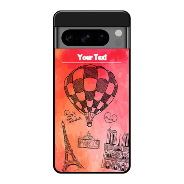 Google Pixel 8 Pro 5G Custom Glass Phone Case - Paris Theme Design