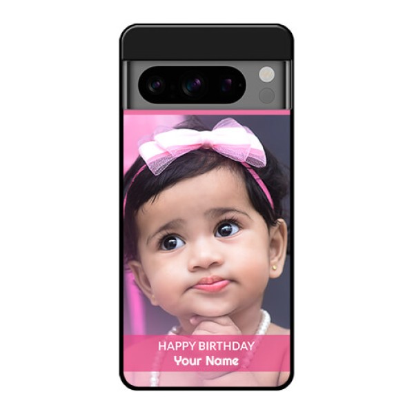 Google Pixel 8 Pro 5G Custom Glass Phone Case - With Birthday Line Art Design