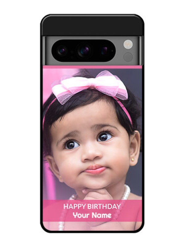 Custom Google Pixel 8 Pro 5G Custom Glass Phone Case - With Birthday Line Art Design