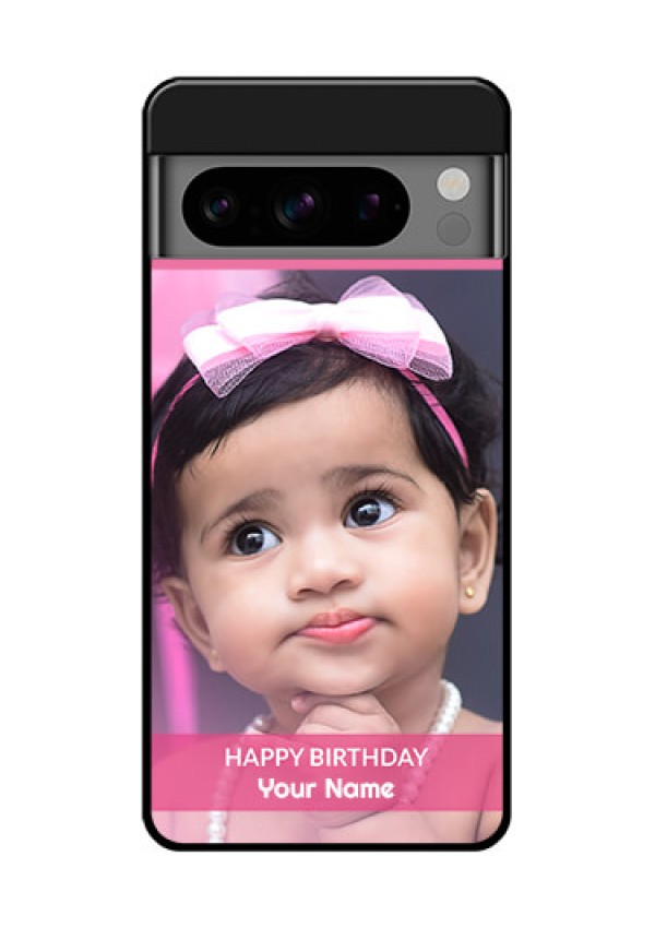 Google Pixel 8 Pro 5G Custom Glass Phone Case - With Birthday Line Art Design