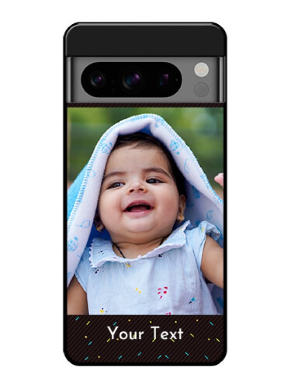 Custom Google Pixel 8 Pro 5G Custom Glass Phone Case - With Confetti Birthday Design