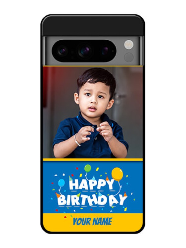Custom Google Pixel 8 Pro 5G Custom Glass Phone Case - Birthday Wishes Design