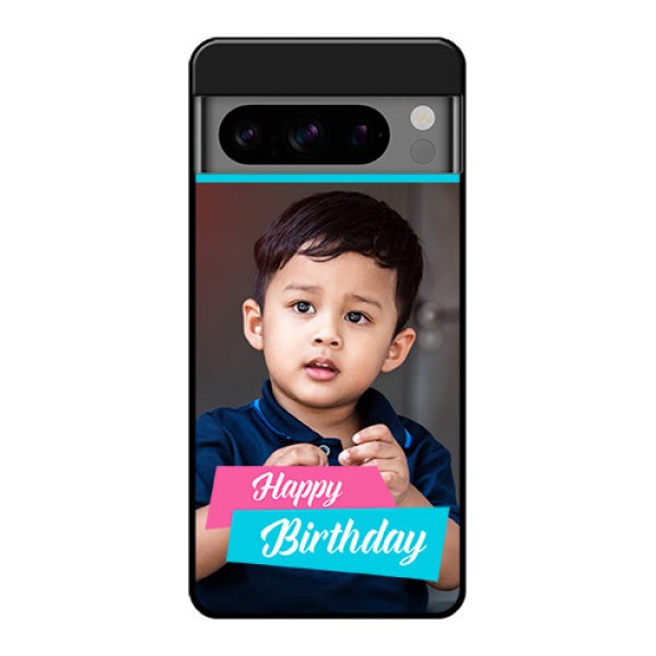 Google Pixel 8 Pro 5G Custom Glass Phone Case - Image Holder With 2 Color Design