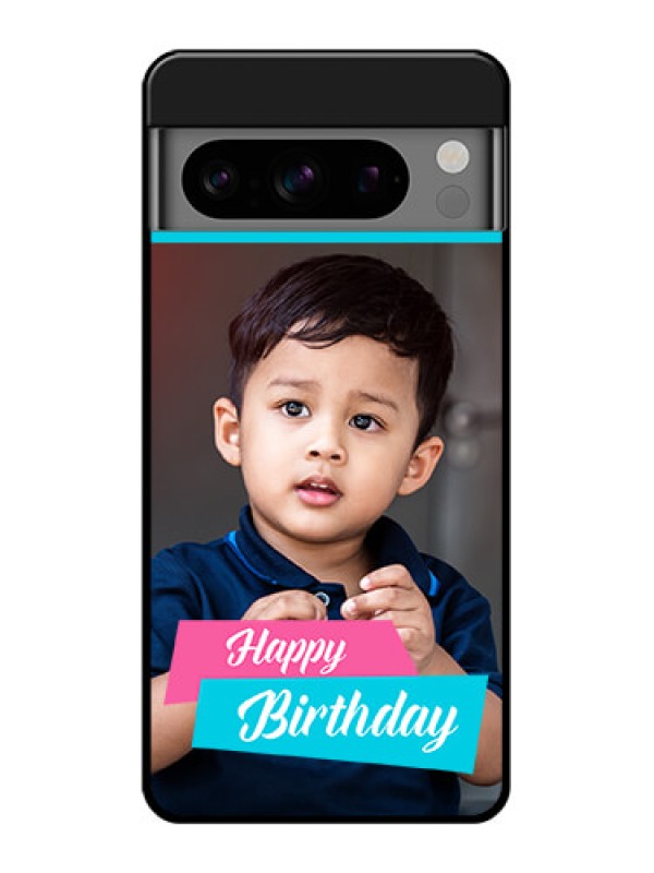Custom Google Pixel 8 Pro 5G Custom Glass Phone Case - Image Holder With 2 Color Design