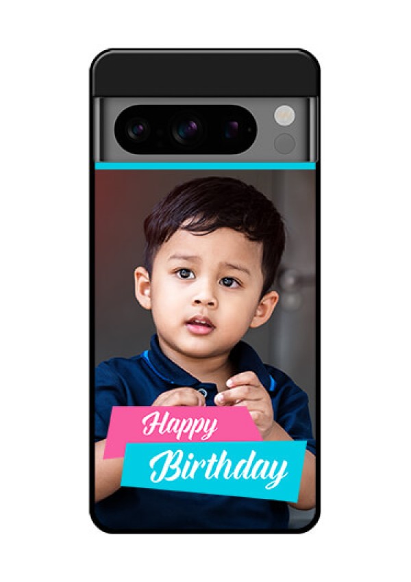 Google Pixel 8 Pro 5G Custom Glass Phone Case - Image Holder With 2 Color Design