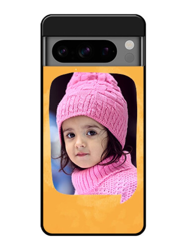 Custom Google Pixel 8 Pro 5G Custom Glass Phone Case - Water Color Design With Bird Icons