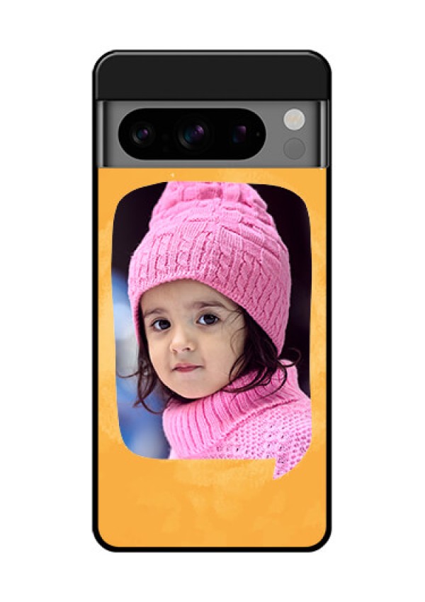 Google Pixel 8 Pro 5G Custom Glass Phone Case - Water Color Design With Bird Icons