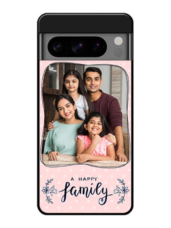 Custom Google Pixel 8 Pro 5G Custom Glass Phone Case - Family With Dots Design