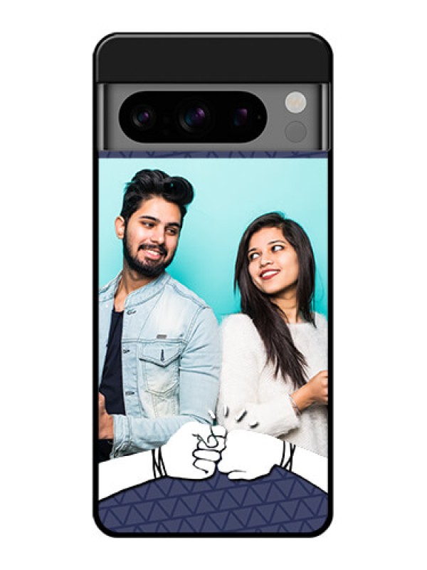 Custom Google Pixel 8 Pro 5G Custom Glass Phone Case - With Best Friends Design