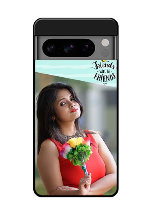 Google Pixel 8 Pro 5G Custom Glass Phone Case - Friends Picture Icon Design