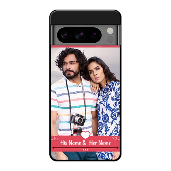 Google Pixel 8 Pro 5G Custom Glass Phone Case - Simple Love Design