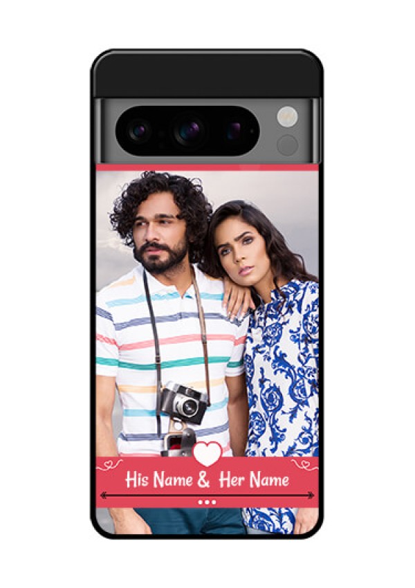 Google Pixel 8 Pro 5G Custom Glass Phone Case - Simple Love Design