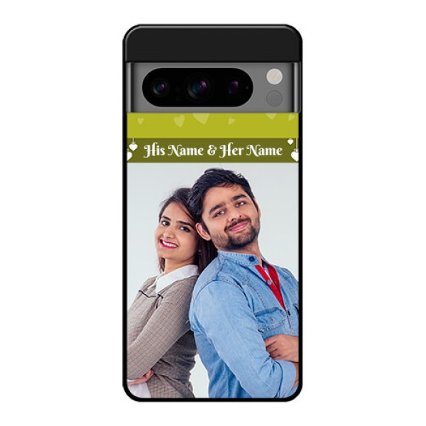 Google Pixel 8 Pro 5G Custom Glass Phone Case - You and Me Heart Design