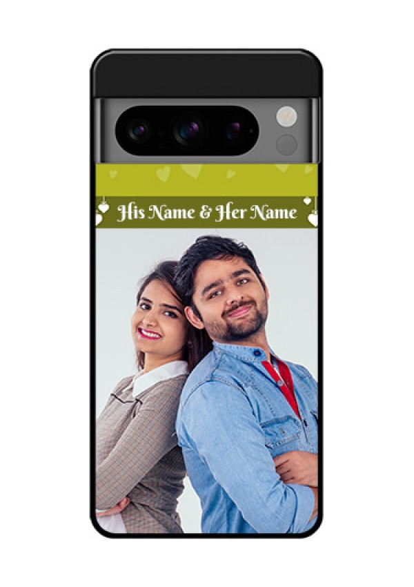 Google Pixel 8 Pro 5G Custom Glass Phone Case - You and Me Heart Design