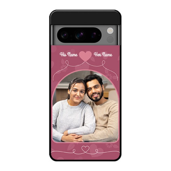 Google Pixel 8 Pro 5G Custom Glass Phone Case - Love Floral Design