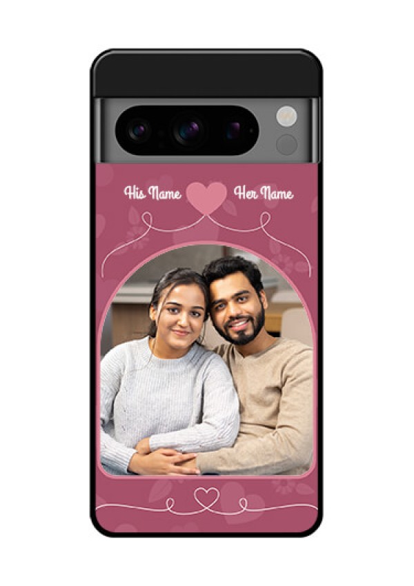 Google Pixel 8 Pro 5G Custom Glass Phone Case - Love Floral Design