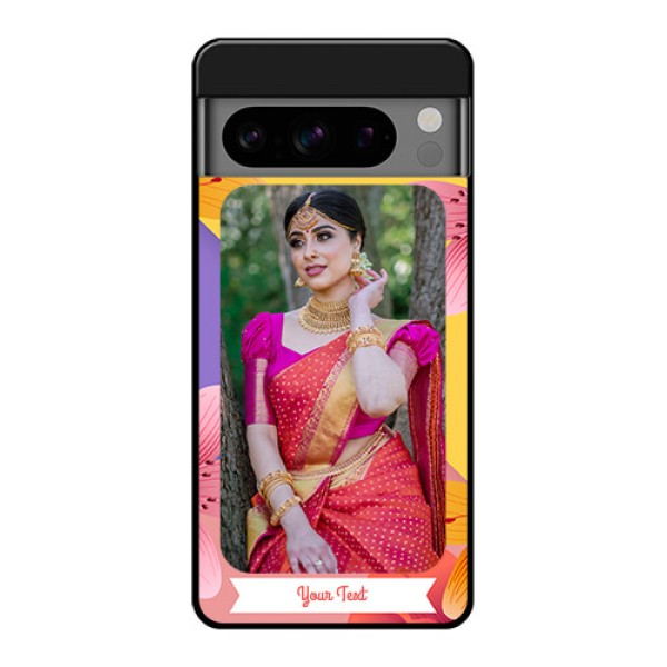 Google Pixel 8 Pro 5G Custom Glass Phone Case - 3 Image With Vintage Floral Design