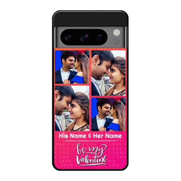 Google Pixel 8 Pro 5G Custom Glass Phone Case - I Love You Pink Design