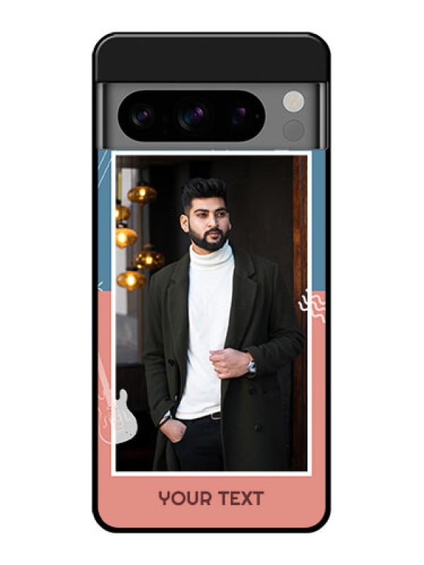 Custom Google Pixel 8 Pro 5G Custom Glass Phone Case - With Color Musical Note Design