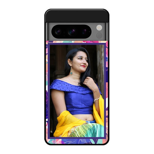 Google Pixel 8 Pro 5G Custom Glass Phone Case - Abstract Floral Design