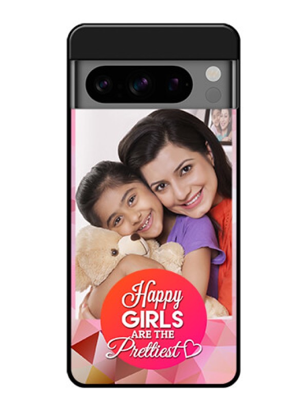 Custom Google Pixel 8 Pro 5G Custom Glass Phone Case - Abstract Triangle Design