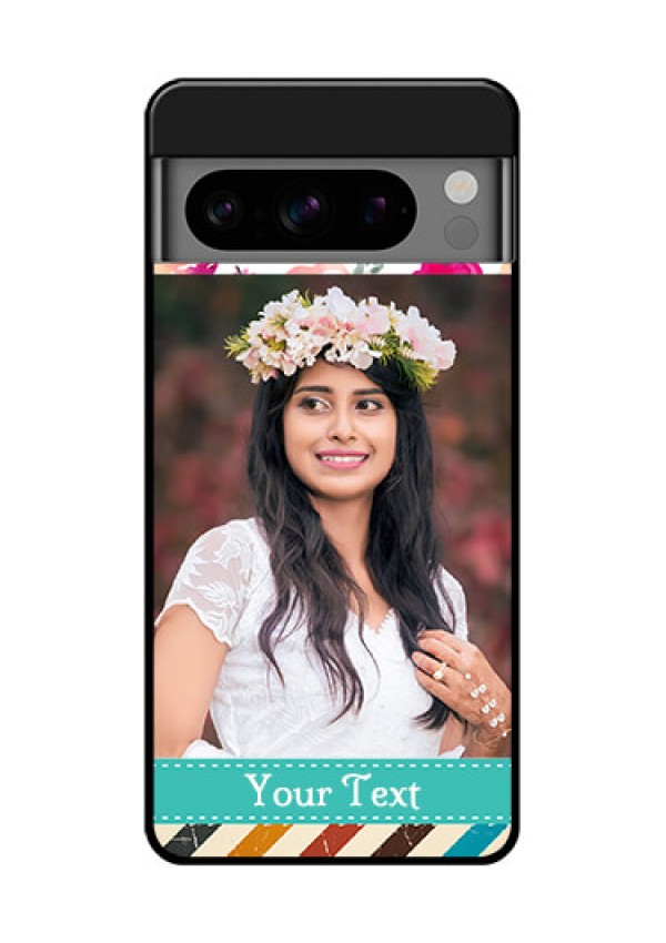 Google Pixel 8 Pro 5G Custom Glass Phone Case - Water Colors Floral Design