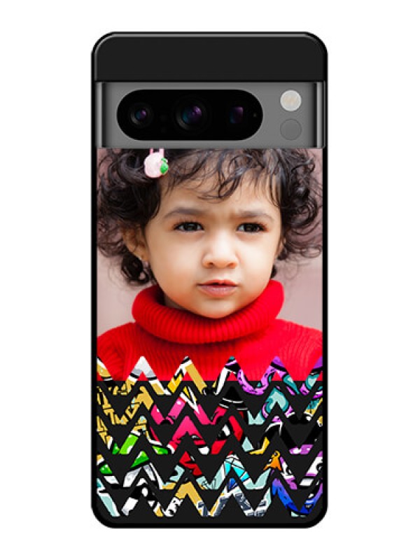 Custom Google Pixel 8 Pro 5G Custom Glass Phone Case - Neon Abstract Design