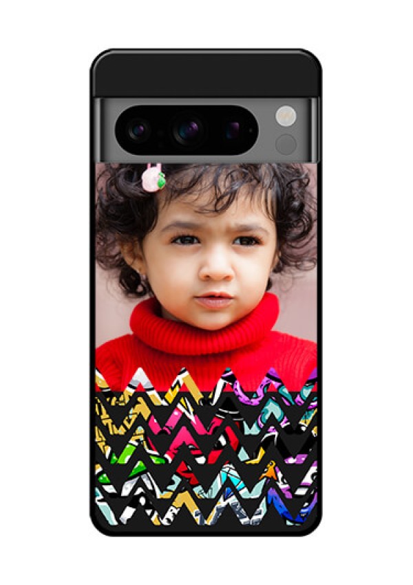 Google Pixel 8 Pro 5G Custom Glass Phone Case - Neon Abstract Design