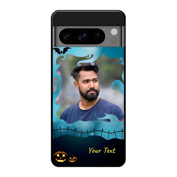 Google Pixel 8 Pro 5G Custom Glass Phone Case - Halloween Frame Design
