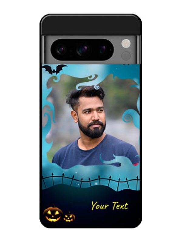 Custom Google Pixel 8 Pro 5G Custom Glass Phone Case - Halloween Frame Design