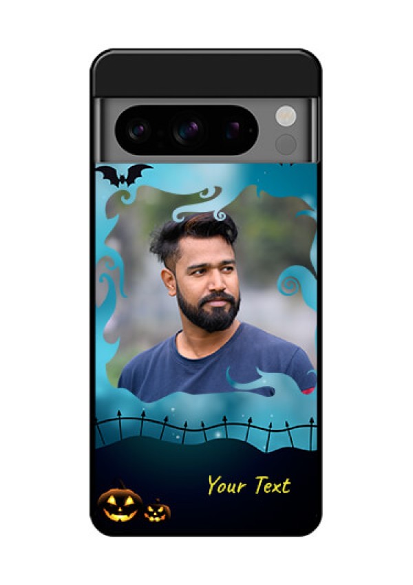 Google Pixel 8 Pro 5G Custom Glass Phone Case - Halloween Frame Design