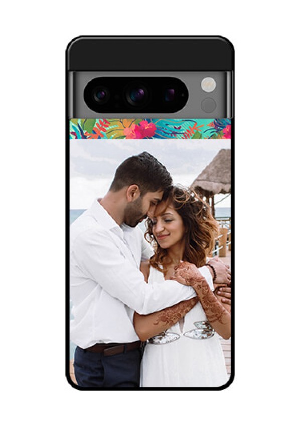 Google Pixel 8 Pro 5G Custom Glass Phone Case - Watercolor Floral Design