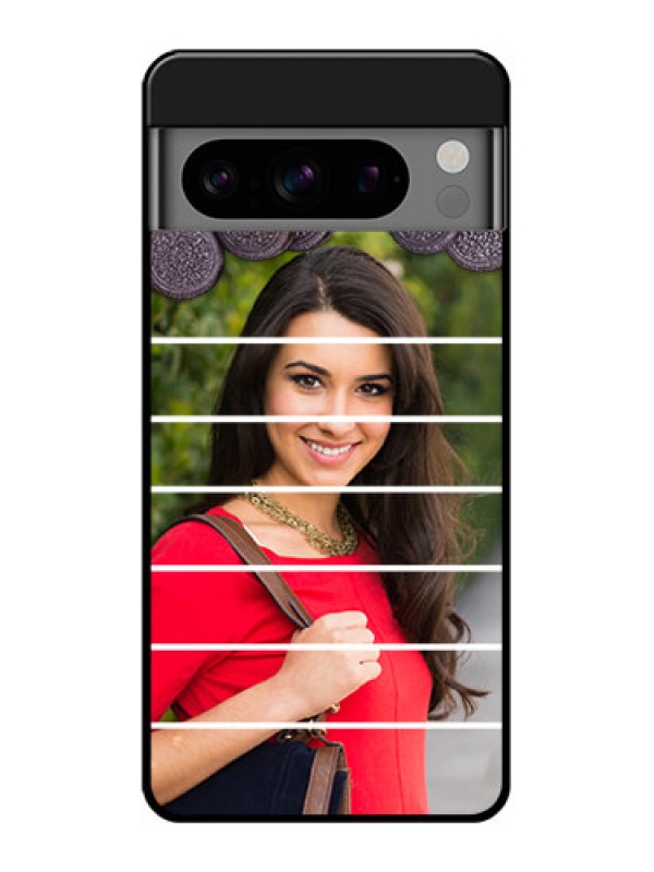 Custom Google Pixel 8 Pro 5G Custom Glass Phone Case - With Oreo Biscuit Design