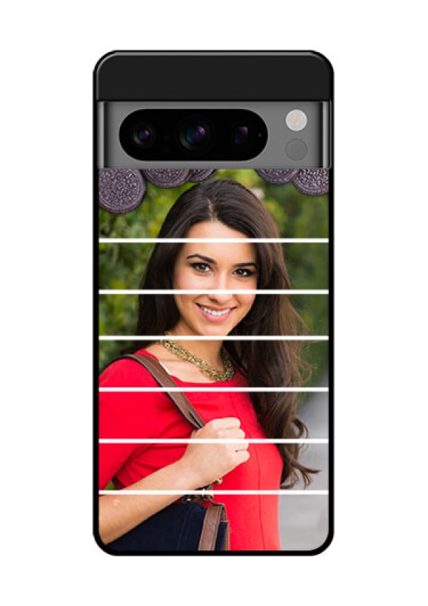 Google Pixel 8 Pro 5G Custom Glass Phone Case - With Oreo Biscuit Design