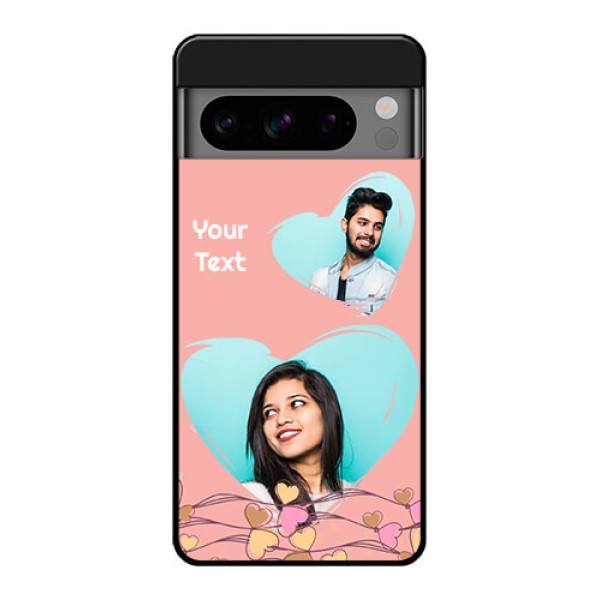 Google Pixel 8 Pro 5G Custom Glass Phone Case - Love Doodle Design