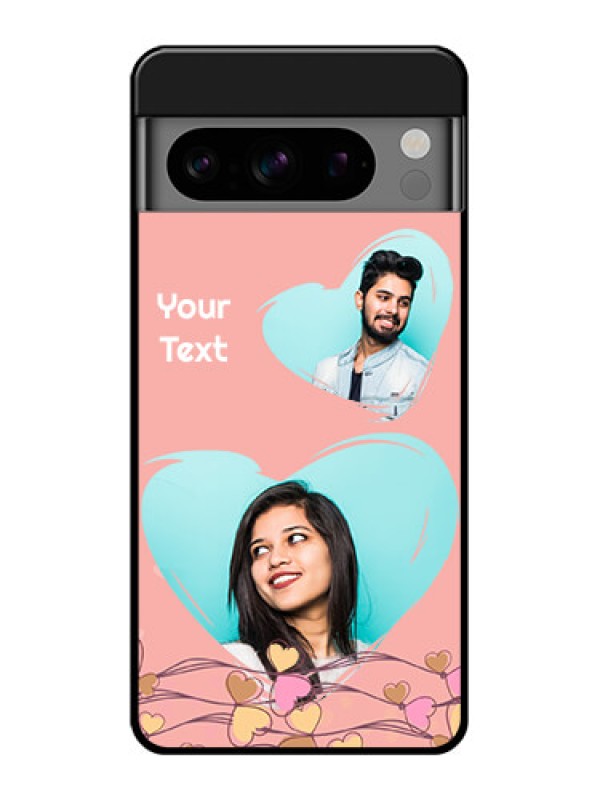 Custom Google Pixel 8 Pro 5G Custom Glass Phone Case - Love Doodle Design