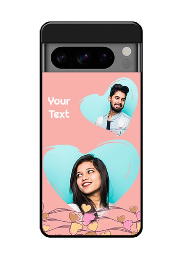 Google Pixel 8 Pro 5G Custom Glass Phone Case - Love Doodle Design
