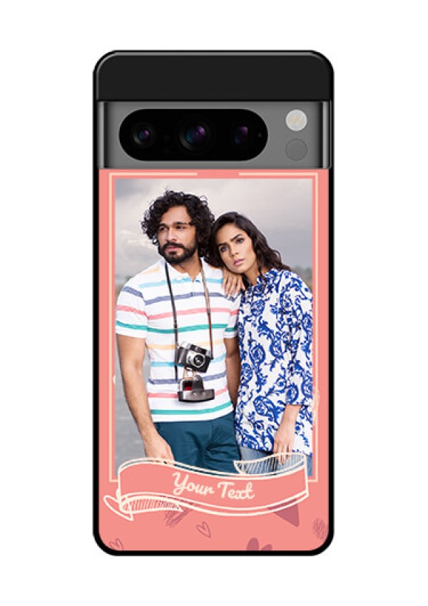 Google Pixel 8 Pro 5G Custom Glass Phone Case - Love Doodle Art Design