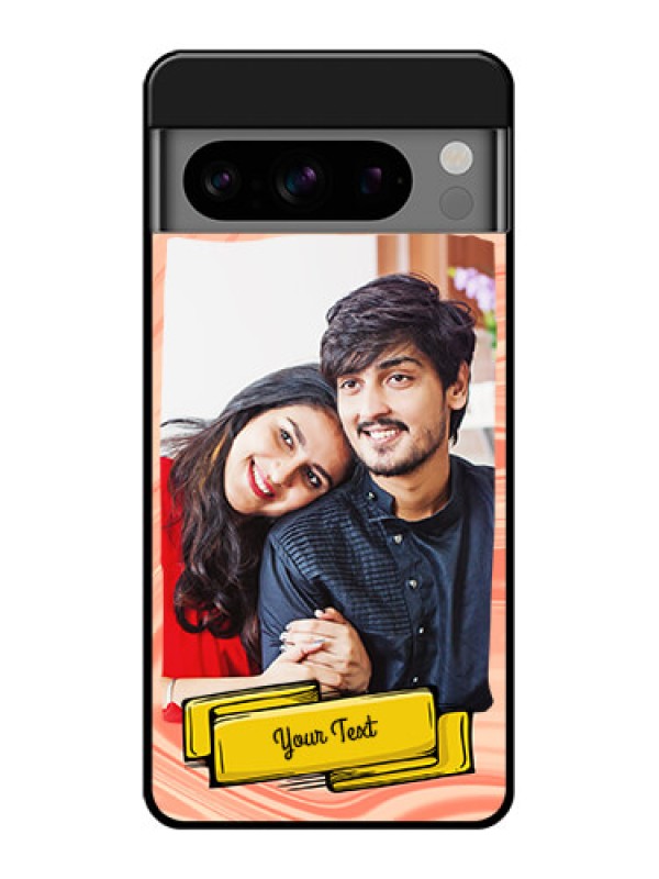 Custom Google Pixel 8 Pro 5G Custom Glass Phone Case - Marble Texture Design