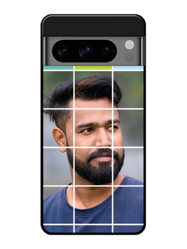 Custom Google Pixel 8 Pro 5G Custom Glass Phone Case - With White Box Pattern