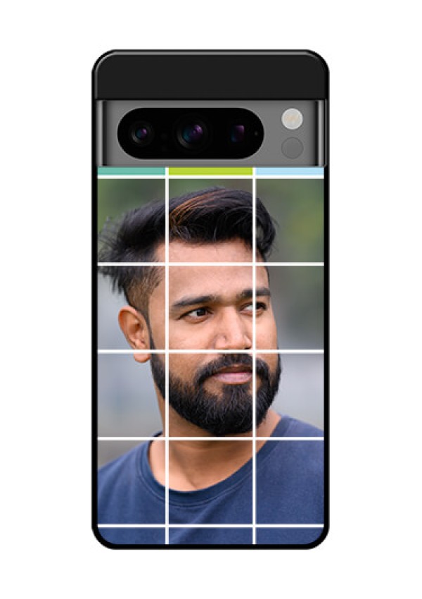 Google Pixel 8 Pro 5G Custom Glass Phone Case - With White Box Pattern