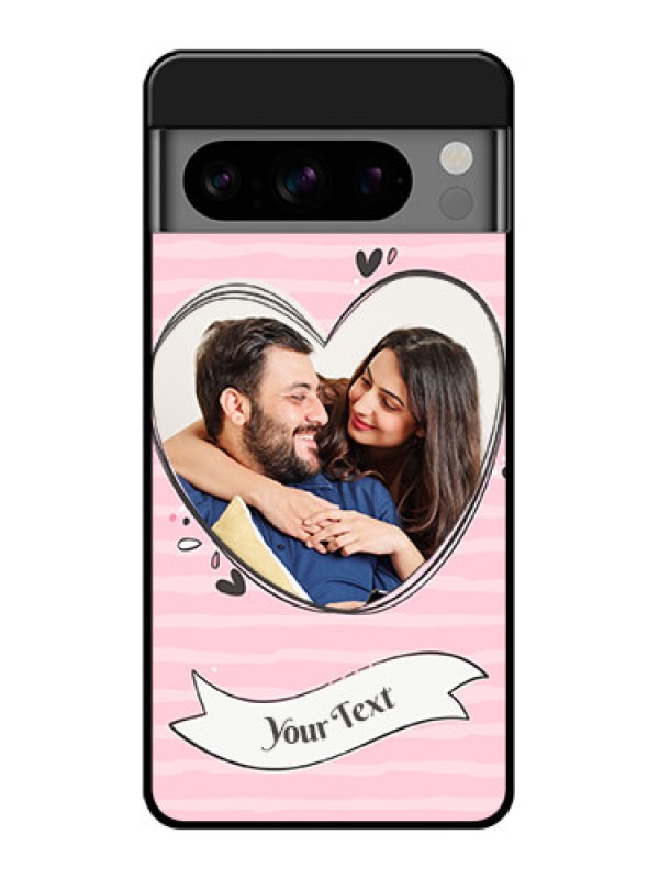 Custom Google Pixel 8 Pro 5G Custom Glass Phone Case - Vintage Heart Design