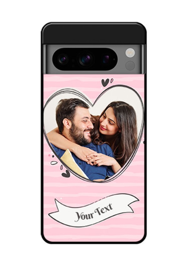 Google Pixel 8 Pro 5G Custom Glass Phone Case - Vintage Heart Design